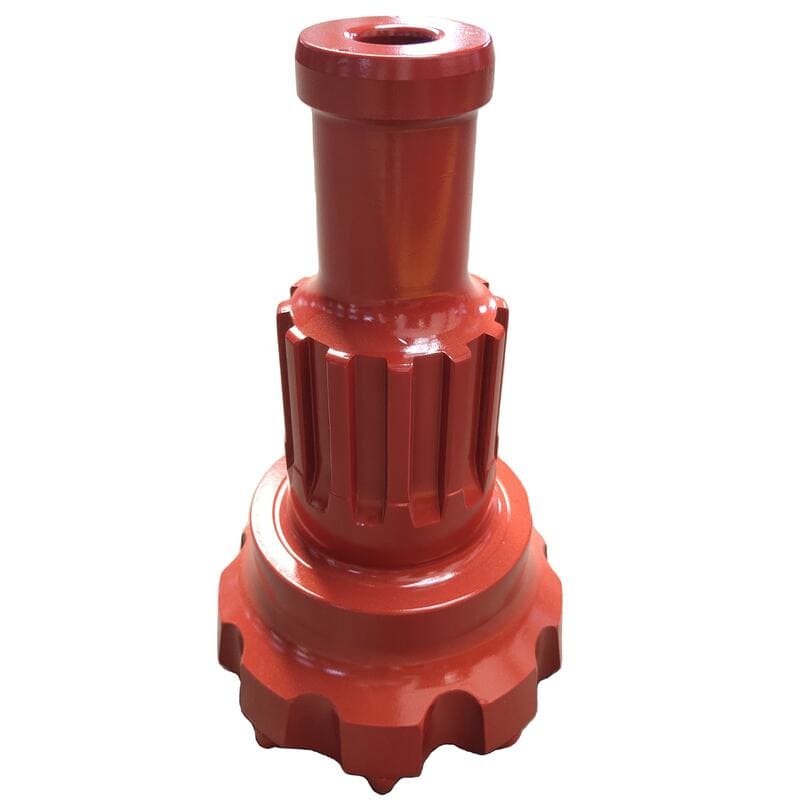 Close-up of semi-ballistic drill buttons on a drill bit
