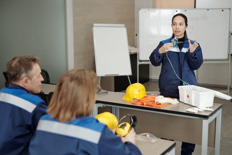 Regular safety training session for DTH drilling