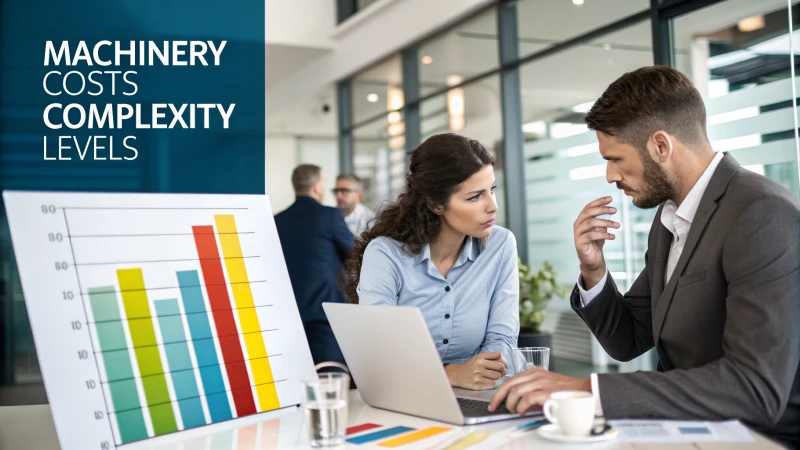 Infographic comparing machinery costs and complexity