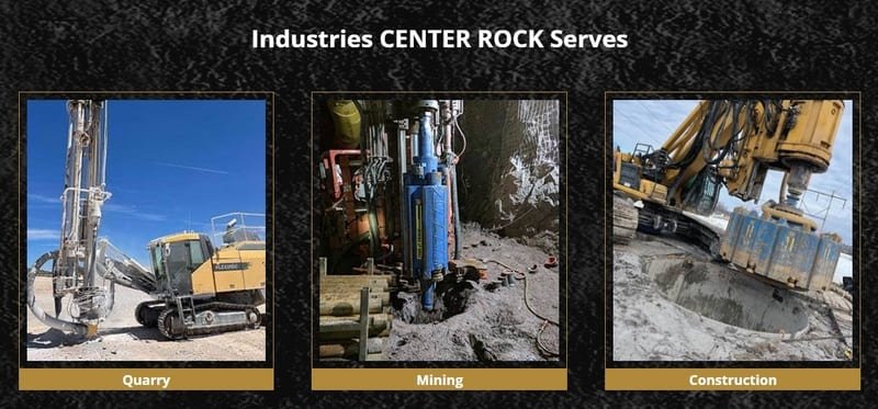 Center Rock DTH bits designed for efficient drilling in various applications, enhancing performance and durability.