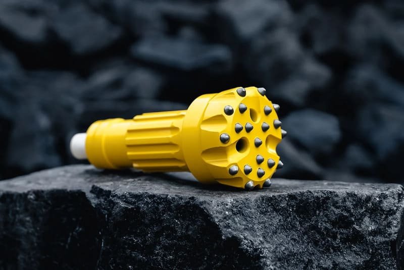 Epiroc DTH drill bits designed for efficient drilling in various geological conditions, enhancing performance and durability.