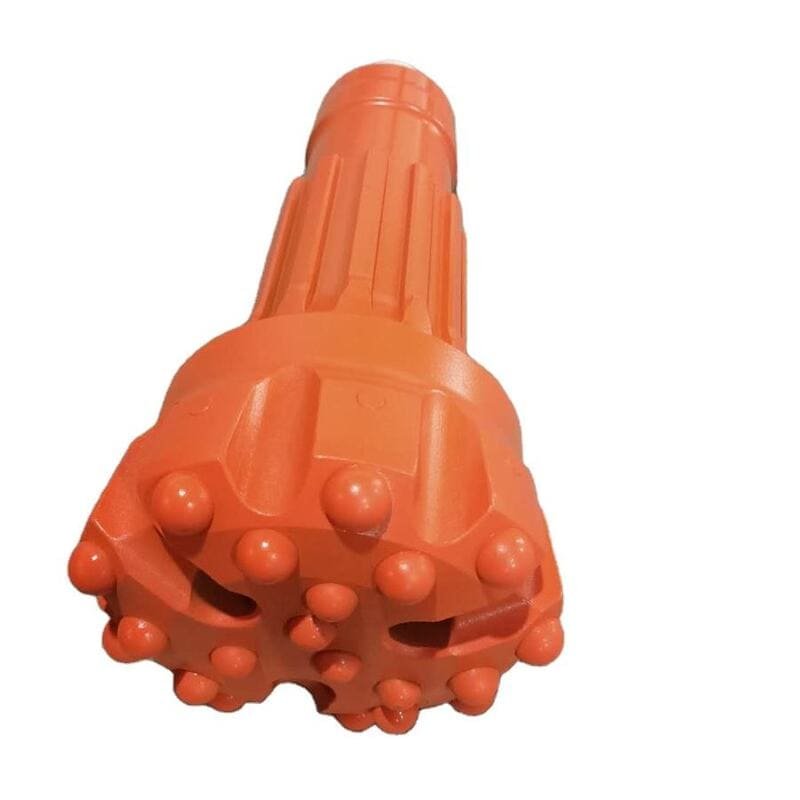 Close-up of a DTH drill bit showcasing metal texture and design intricacies.