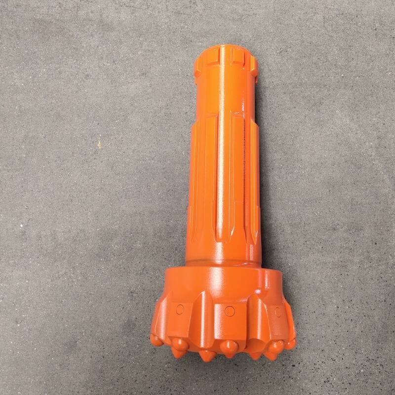 Reinforced DTH drill bits designed for enhanced durability and efficiency in various drilling applications.