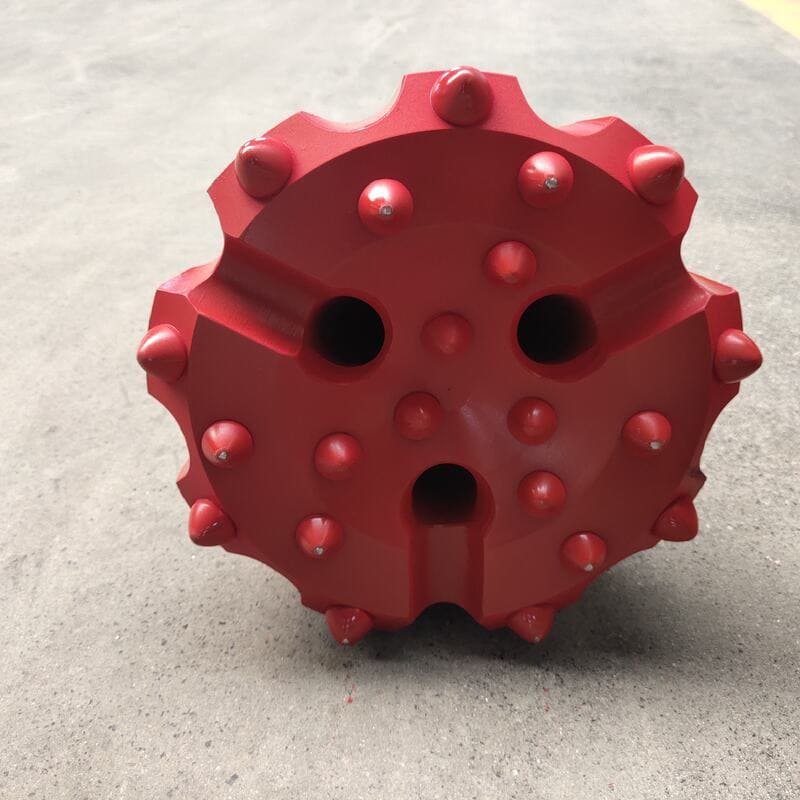 Close-up view of DTH drill bits