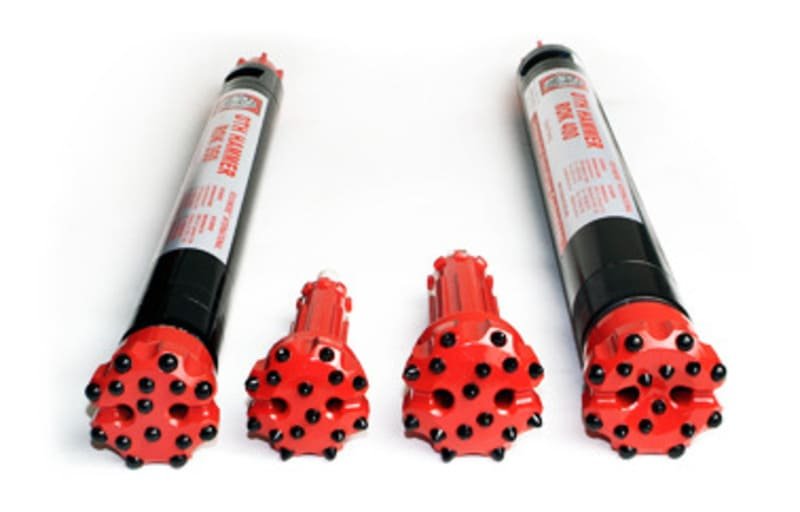 Rockmore Brand DTH Bits Series showcasing various durable drilling tools for efficient rock excavation and mining operations.
