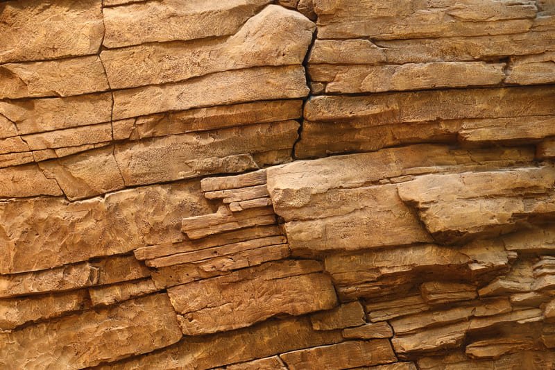 A rugged rock formation