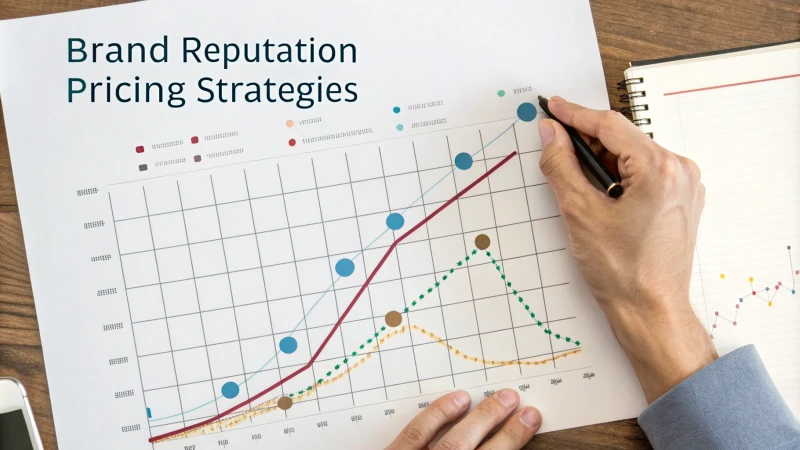 Graph showing correlation between brand reputation and pricing strategies