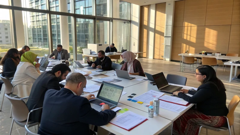 Diverse professionals in a conference room collaborating